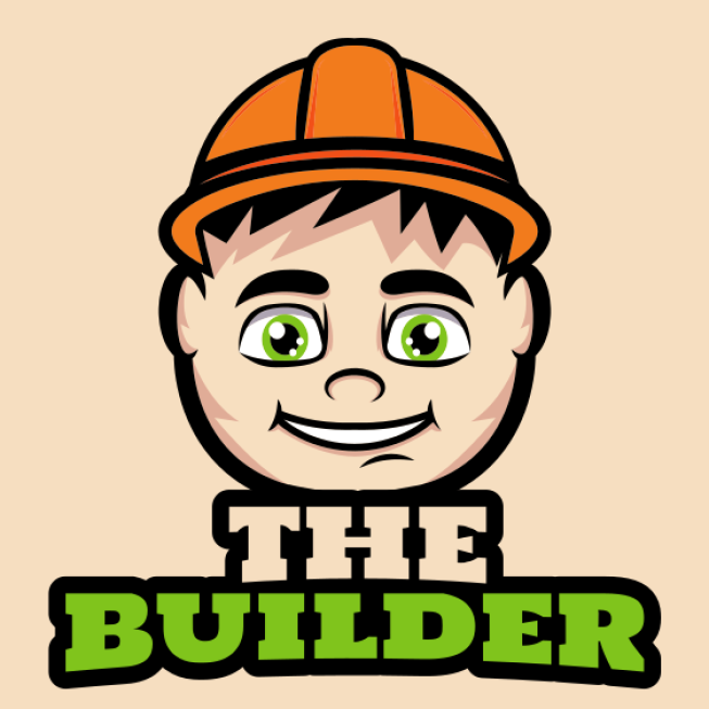 child logo in construction hat