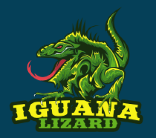 animal logo icon angry lizard mascot
