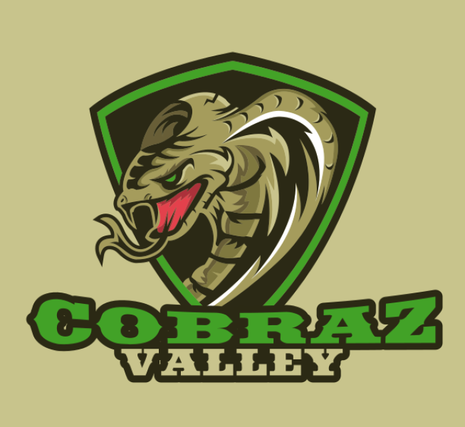 animal logo mascot cobra in shield