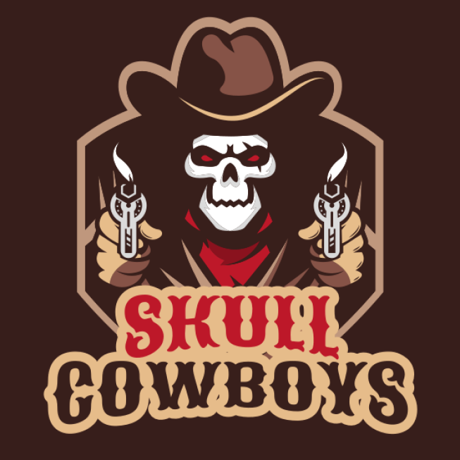 cowboy skull with shield maker