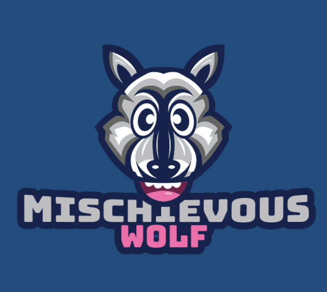 Make a of crazy wolf mascot
