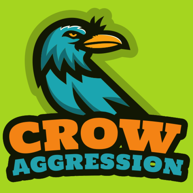 animal logo crow with side pose mascot