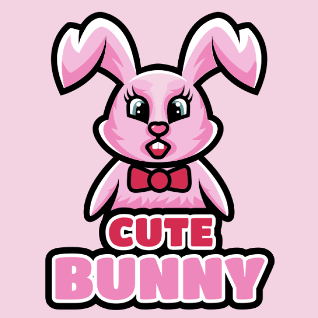 pet logo maker cute bunny mascot