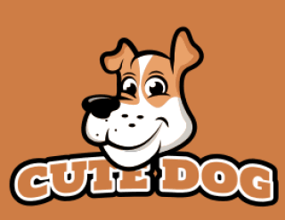 pet logo template cute dog mascot