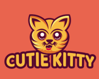 pet logo maker cute kitten mascot