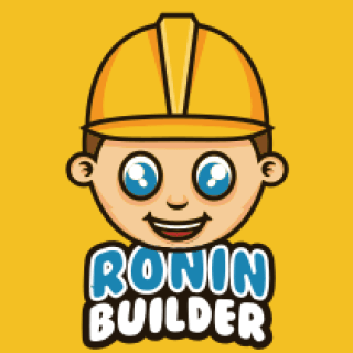game logo construction boy mascot in hard hat