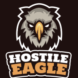 animal logo front facing eagle mascot