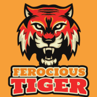 animal logo fierce looking tiger face mascot