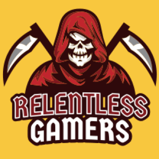 gaming logo grim reaper mascot with death scythes