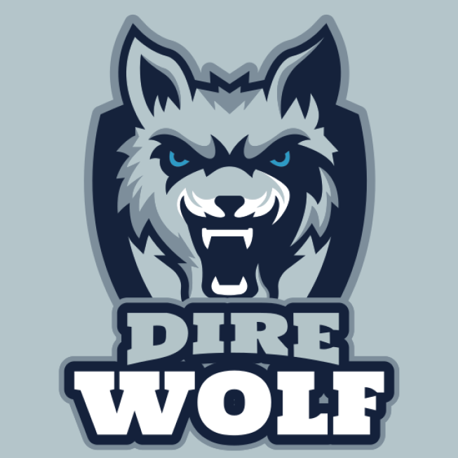 animal logo icon growling wolf face mascot