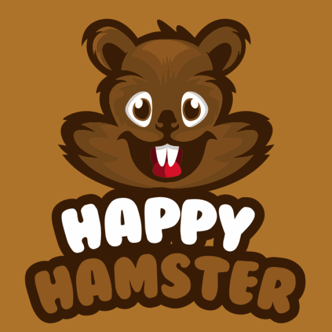animal logo smiling hamster mascot