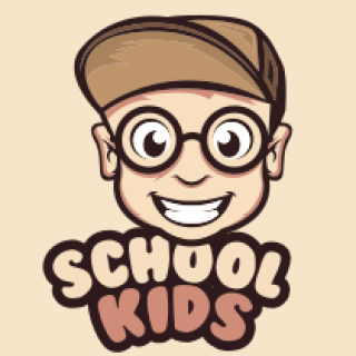 education logo happy boy in glasses with cap