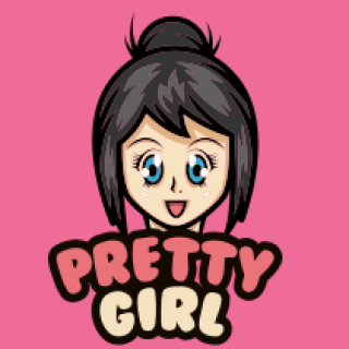 beauty logo maker happy girl mascot