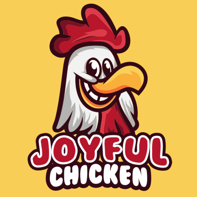 happy rooster mascot
