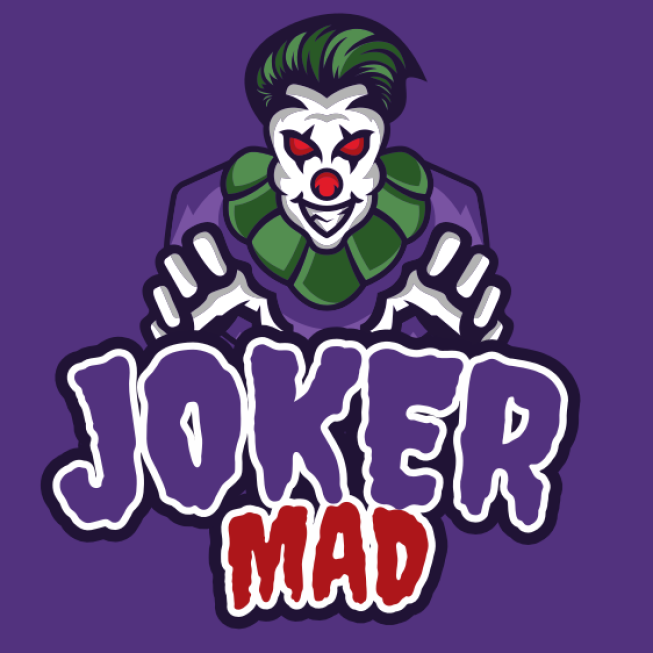 joker with mischievous face mascot