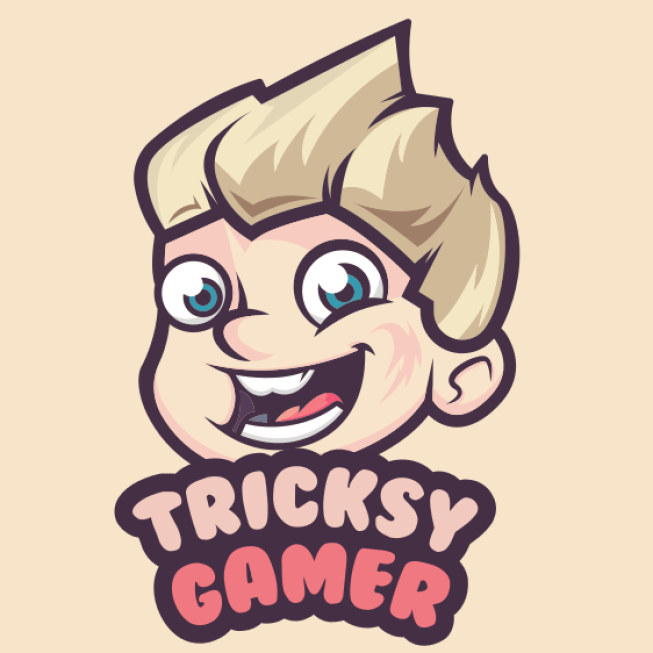gaming logo template laughing kid mascot