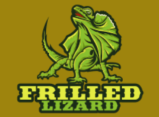 animal mascot logo lizard looking upwards