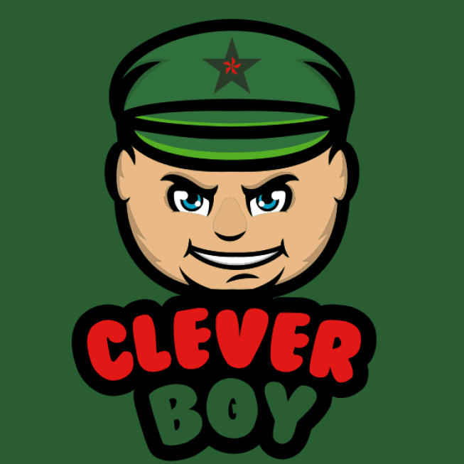 childcare logo angry face of boy in army cap