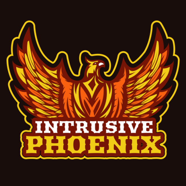 mascot phoenix with spread out wings