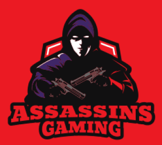 gaming logo mascot ninja with guns in hand  