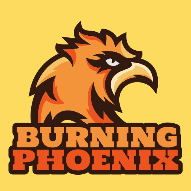 phoenix face mascot template