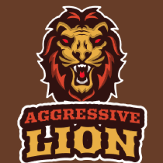 animal logo template roaring lion face mascot