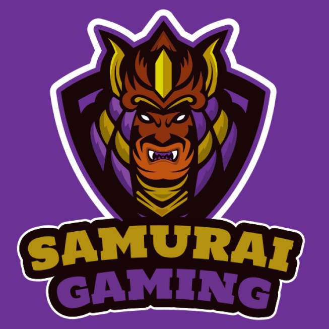 games logo maker samurai mascot in shield