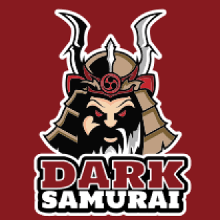 gaming logo samurai mascot with helmet