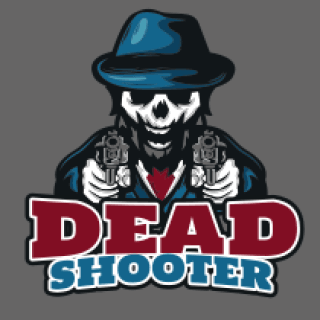 games logo skull man with hat and guns