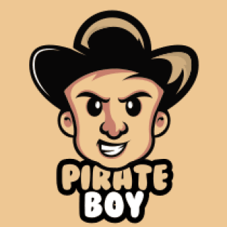 childcare logo online angry pirate boy