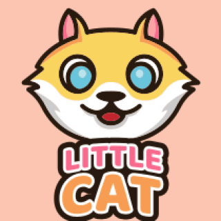 pet logo maker happy face little kitty
