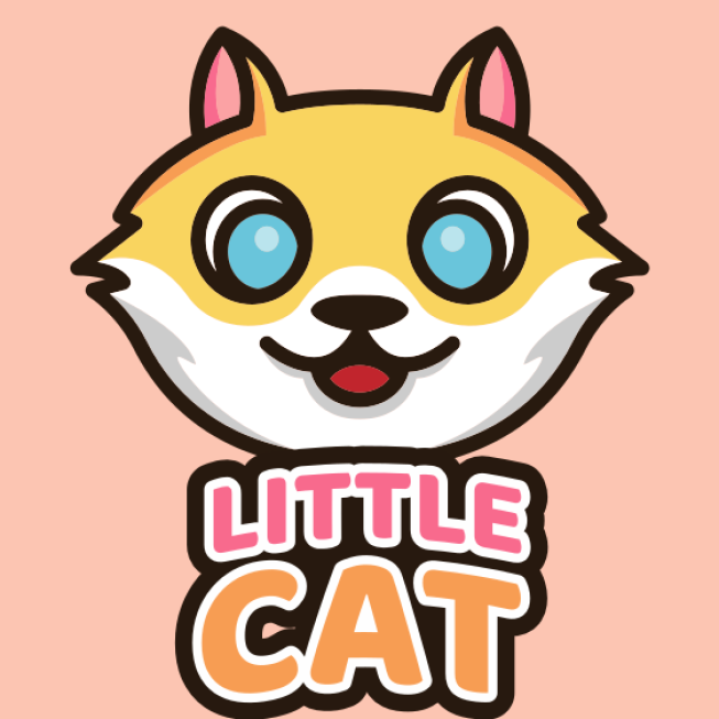 pet logo maker happy face little kitty