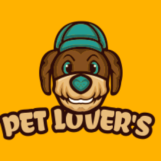 pet logo online smiley dog face with cap
