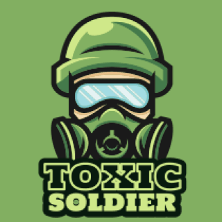 games logo soldier mascot with gas mask