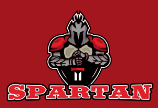 games logo spartan with sword
