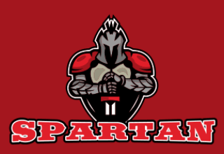 games logo spartan with sword