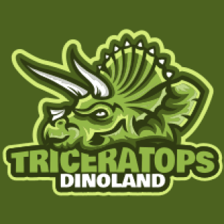 games logo icon triceratops mascot