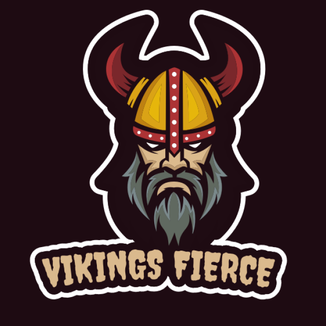 Viking mascot with beard 