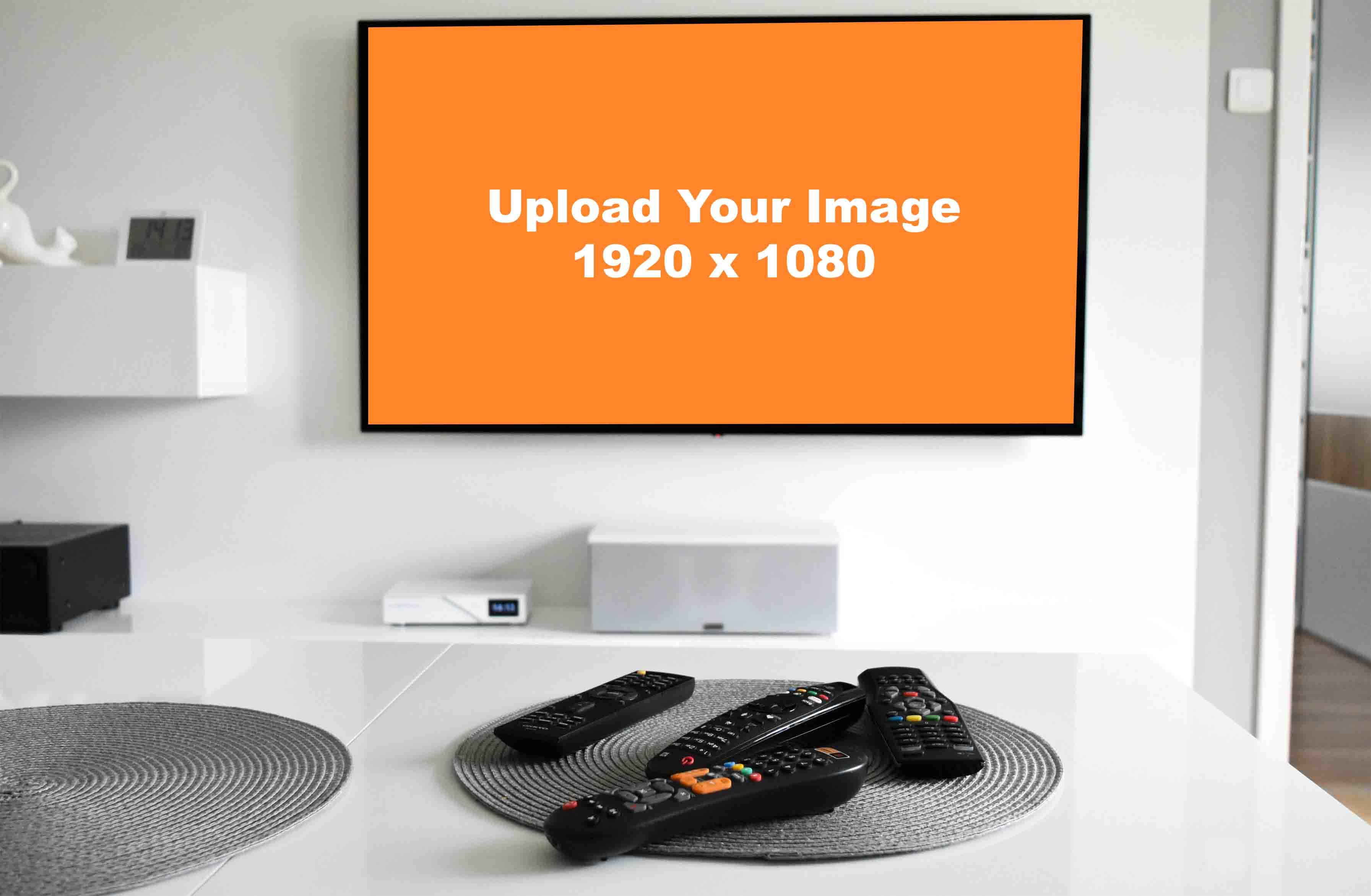 Download Free Tv Mockup Generator Lcd Flat Screen Mockups Logodesign Net